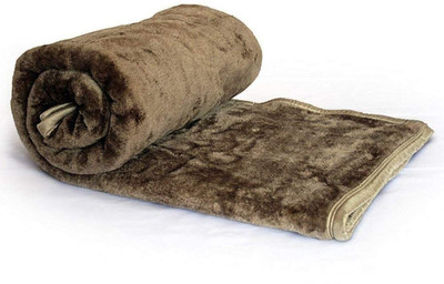 V.R.ENTERPRISES Solid Single Mink Blanket for  Heavy Winter(Woollen Blend, Multicolor)