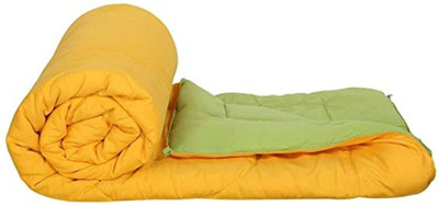Relaxfeel Solid Double Comforter for  Heavy Winter(Poly Cotton, Parrot Green & Yellow)