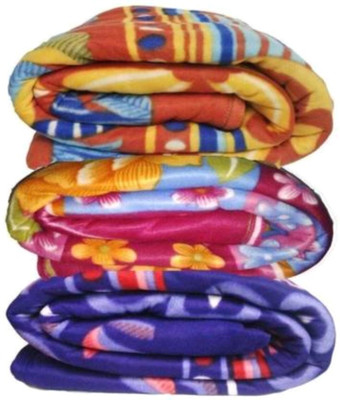 SoftTouchy Abstract Single Fleece Blanket for  AC Room(Polyester, Multicolor)