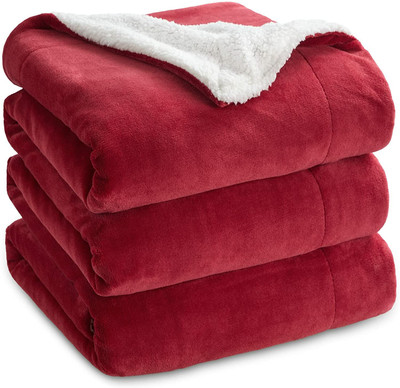 Flipkart SmartBuy Solid Single AC Blanket for  AC Room(Polyester, Red)