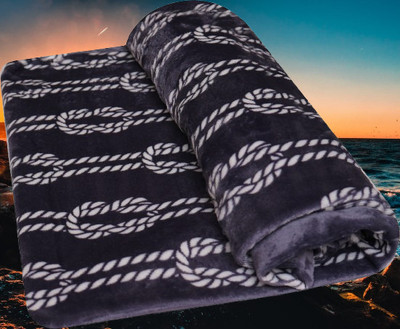 KIXTA Self Design Double AC Blanket for  AC Room(Microfiber, Grey)