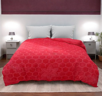 AARADHAYA Solid Single AC Blanket for  AC Room(Polyester, Pink)