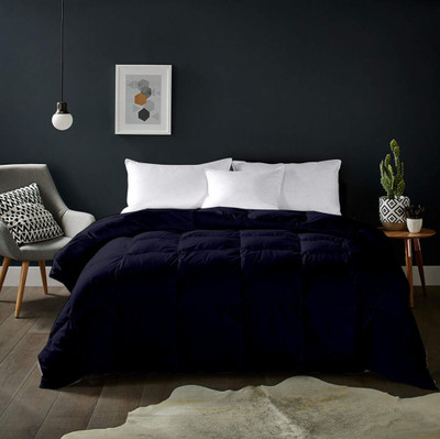 Kashilon Solid Single Comforter for  AC Room(Microfiber, Dark Blue)