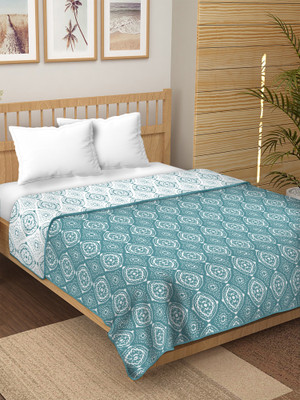 GYT Printed Double Dohar for  AC Room(Microfiber, Ocean Blue)