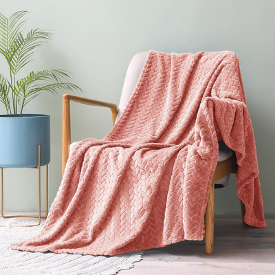 VAS COLLECTIONS Solid Double AC Blanket for  Heavy Winter(Polyester, Peach)