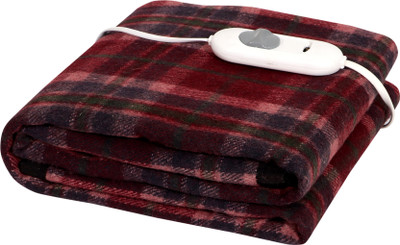 LERV'S Collection Checkered Single Electric Blanket for  Heavy Winter(Woollen Blend, Multicolor)