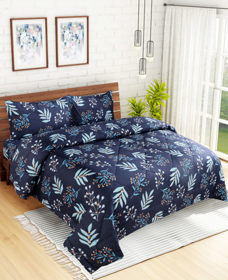Floating Dreams Printed King, Single Comforter for  Mild Winter(Microfiber, Blue)