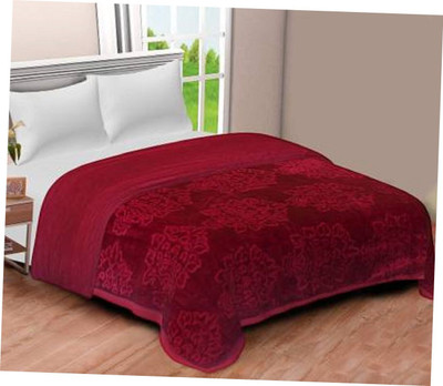 SIMAM Abstract Double Mink Blanket for  Mild Winter(Microfiber, Maroon 85)