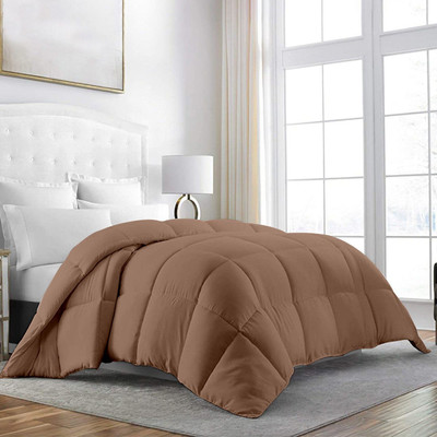 WESTETHIC Solid Single Comforter for  AC Room(Microfiber, Beige)
