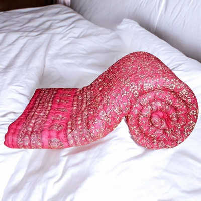 shree karni export Floral Single Quilt for  Heavy Winter(Polyester, Multicolor)