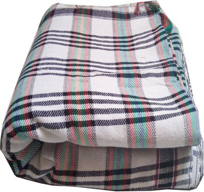 Flamant Checkered Single Throw for  Mild Winter(Poly Cotton, Multicolor)
