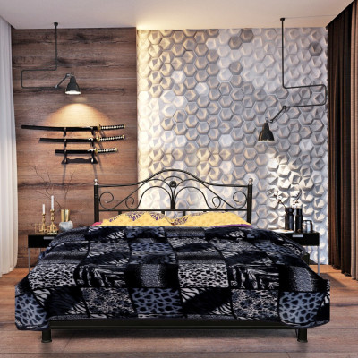 SIMAM Abstract Double Mink Blanket for  Heavy Winter(Microfiber, Printed 97)