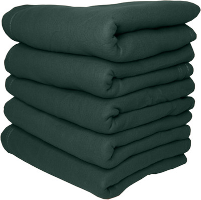 HOMIEE Solid Single Fleece Blanket for  Heavy Winter(Polyester, 5 Green)