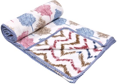 MFI Printed Double Dohar for  AC Room(Cotton, Multicolor5)