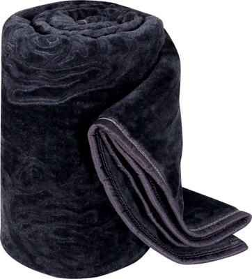 Avelux Printed Single Mink Blanket for  Mild Winter(Microfiber, Grey)