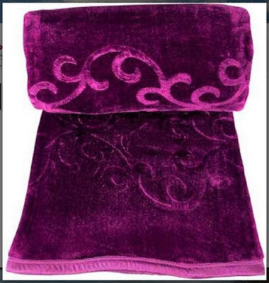 TUNDWAL'S Floral Double Mink Blanket for  Mild Winter(Microfiber, Wine)