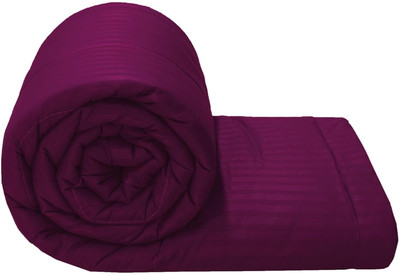 Home Stylish Solid Double Comforter for  AC Room(Microfiber, Wine)