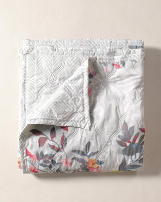 GKM Printed Double Comforter for  AC Room(Cotton, Grey, Pink)