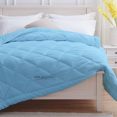MeckHome Culture Solid King Comforter for  Heavy Winter(Microfiber, Sky Blue)