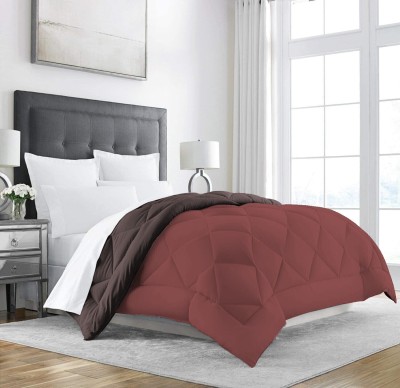 Texlux Solid Double Comforter for  Heavy Winter(Polyester, Brown : Maroon)