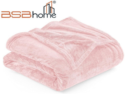 BSB HOME Solid Double AC Blanket for  Heavy Winter(Polyester, Pink)