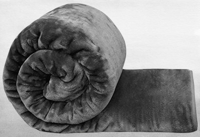 KIXTA Self Design Double Mink Blanket for  Heavy Winter(Microfiber, Grey)