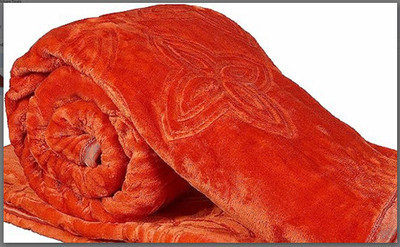 CHICERY Floral Single Mink Blanket for  Mild Winter(Microfiber, Red)