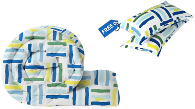 BSB HOME Printed Single AC Blanket for  Heavy Winter(Microfiber, Blue & Green & White & Yellow)