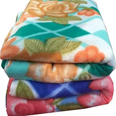 Voletta Abstract Single Fleece Blanket for  AC Room(Polyester, Multicolor)