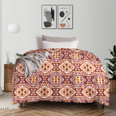 My Trident Geometric Single Comforter for  Mild Winter(Cotton, Modern Brown)