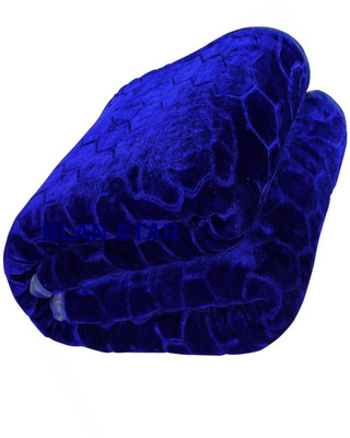 KIXTA Self Design Double Mink Blanket for  Heavy Winter(Microfiber, Blue)