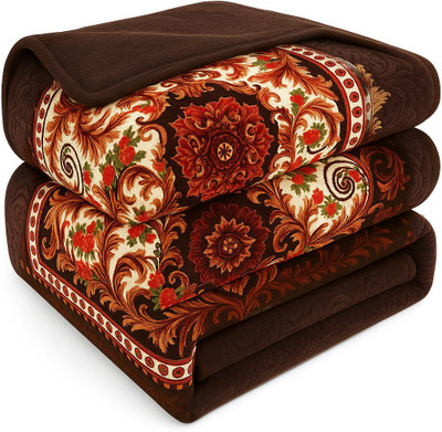 Flipkart SmartBuy Printed Double Mink Blanket for  Heavy Winter(Polyester, Multicolor 4, 500 GSM weight 2.5kg- Ultra-Soft & Warm Blanket)