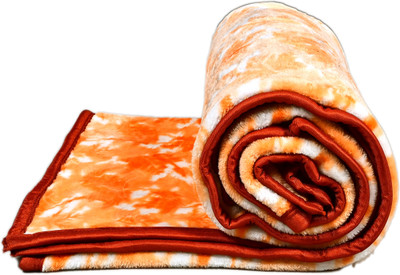 SPANGLE Printed King Mink Blanket for  Heavy Winter(Microfiber, Peach)