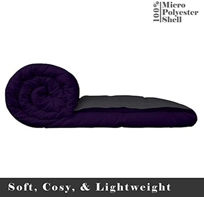 Ridhi Sidhi Solid Double Quilt for  Heavy Winter(Polyester, Purple & Grey)