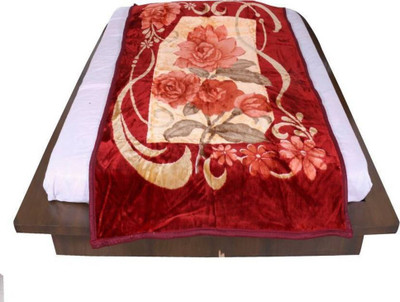 shree karni export Self Design Double Mink Blanket for  Mild Winter(Microfiber, Multicolor)