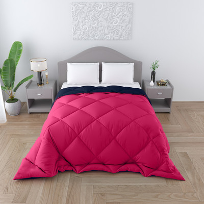 TUNDWAL'S Solid Double Comforter for  Heavy Winter(Microfiber, pink blue)
