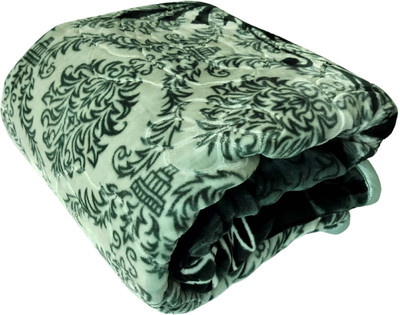 WARMZY Floral Double Mink Blanket for  Heavy Winter(Polyester, Multi6)