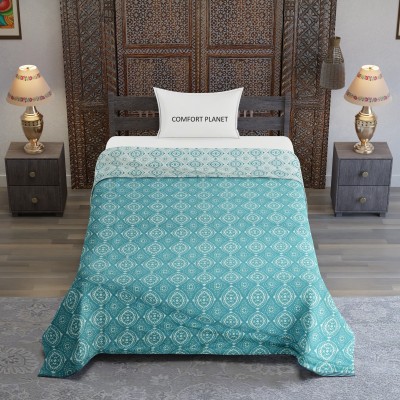 COMFORT PLANET Printed Double Dohar for  AC Room(Cotton, Aqua Blue)