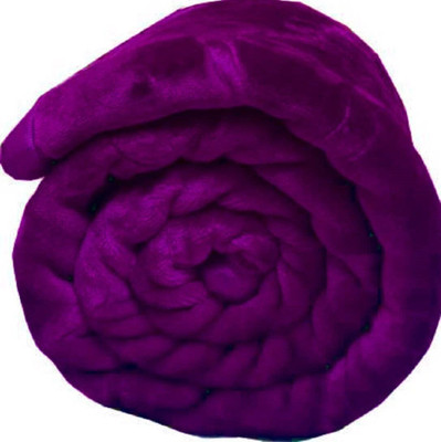 Retreat Solid Double AC Blanket for  Heavy Winter(Microfiber, Purple)