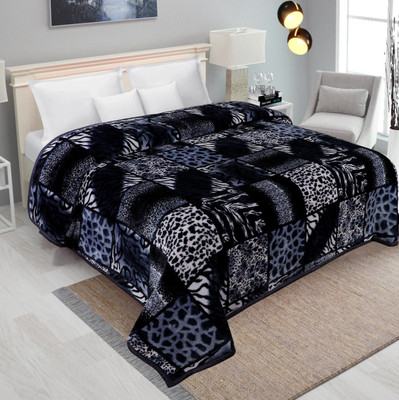 Swikon star Self Design Single Mink Blanket for  Heavy Winter(Polyester, Multicolor)