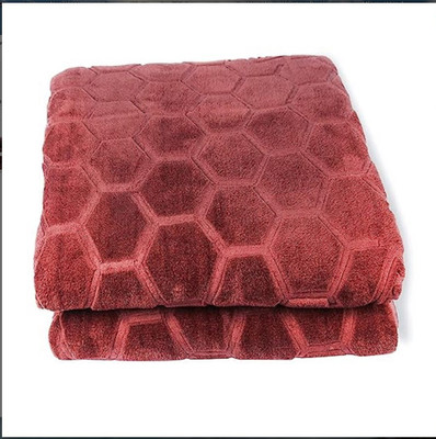 Barbarik Floral Double Mink Blanket for  Mild Winter(Microfiber, Brown)