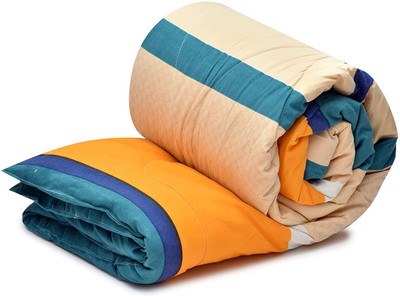 Flipkart SmartBuy Printed Single Comforter for  AC Room(Microfiber, Cream)