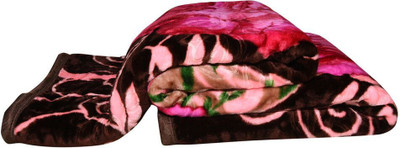 ACZO FEEL Floral Double Mink Blanket for  Heavy Winter(Microfiber, Multicolor)