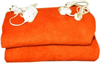 ARCOVA HOME Solid Double Electric Blanket for  Heavy Winter(Polyester, Orange)