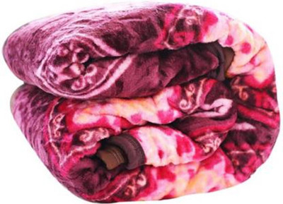 BLAN STAR Floral Double Mink Blanket for  Heavy Winter(Polyester, Multicolor)