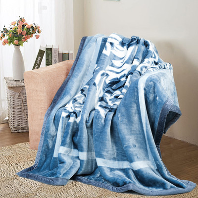 VAS COLLECTIONS Printed Single Mink Blanket for  Heavy Winter(Polyester, Grey)