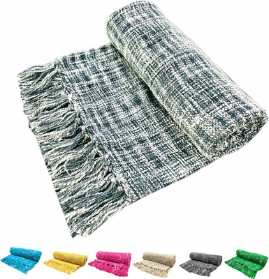 Fashion Throw Geometric Crib Throw for  AC Room(Polyester, Teal)