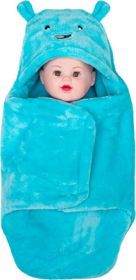SIDLY PIDLY Solid Single AC Blanket for  AC Room(Fur, Blue)