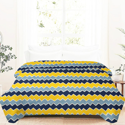 Home Stylish 3D Printed Double Comforter for  AC Room(Microfiber, Yellow)