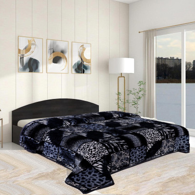 KIXTA Self Design Double Mink Blanket for  Heavy Winter(Microfiber, self disigen)